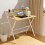 Folding Desk w/Shelf Foldable Desk w/Monitor Stand Home Office Desk, PC Table 1