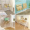 Folding Desk w/Shelf Foldable Desk w/Monitor Stand Home Office Desk, PC Table 4