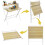 Folding Desk w/Shelf Foldable Desk w/Monitor Stand Home Office Desk, PC Table 3