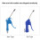 Durable Blue Dust Blow Gun Spray with Thickened Handle for Industrial Dusting 12