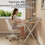 Folding Desk w/Shelf Foldable Desk w/Monitor Stand Home Office Desk, PC Table 6