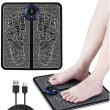 EMS Foot Massager Mat Electric Pad Blood Muscle Circulation Relief Pain LED USB
