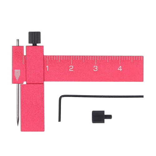 Equidistant Parallel Scriber Adjustable Carving Ruler, Red 1