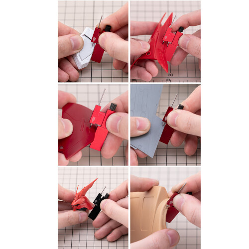 Equidistant Parallel Scriber Adjustable Carving Ruler, Red 2