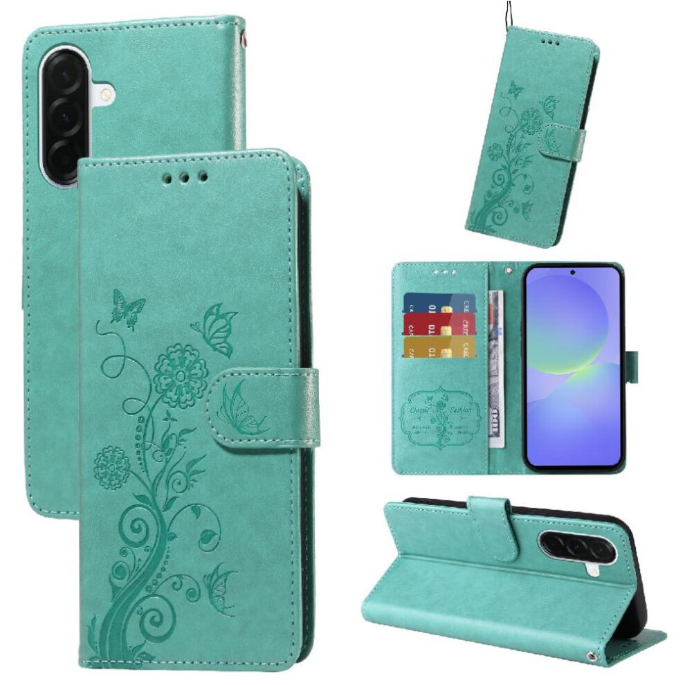 () Flip Case For Samsung Galaxy A37 Cardslots Leather Flower Flip 764563210497
