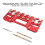 rotes Aluminium-Regalstift-Lehre-Set 64/128/192mm 2