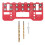 rotes Aluminium-Regalstift-Lehre-Set 64/128/192mm 3