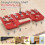 rotes Aluminium-Regalstift-Lehre-Set 64/128/192mm 9