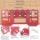 rotes Aluminium-Regalstift-Lehre-Set 64/128/192mm 8