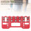 rotes Aluminium-Regalstift-Lehre-Set 64/128/192mm 4