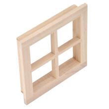 Dollhouse Window Miniature Wooden Unpainted 1:12 Scale Winder Decoration