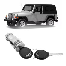 4X Serrure de Cylindre D'Interrupteur à Clé D'Allumage avec Clés pour Voyager Cherokee Plymouth 5003843AB 5003843AA