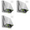 3X Tampa de Ventilação de Secadora de 4 Polegadas para Paredes Externas, Ventilação de Parede Externa de Aço Inoxidável com Aba Antirretorno 1