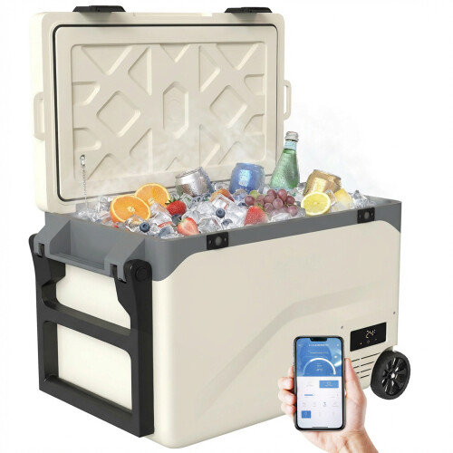 Outsunny Outsunny Compressor Car Fridge Freezer, Camping Refrigerator w/ App Control 1