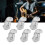 6Pcs Silver Locking Guitar Tuning Peg Set, 17.5mm Handle Length 15
