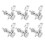 6Pcs Silver Locking Guitar Tuning Peg Set, 17.5mm Handle Length 16