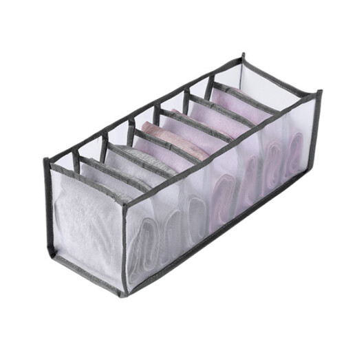 Foldable Mesh Underwear & Sock Organizer 6/7/11 Grid Storage Box 2