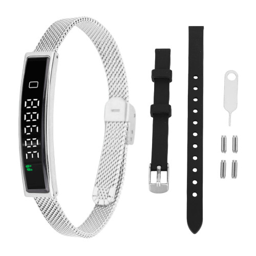 OM6626B Smart-Armband 18mAh Silber BT 5.3 OneSize 1
