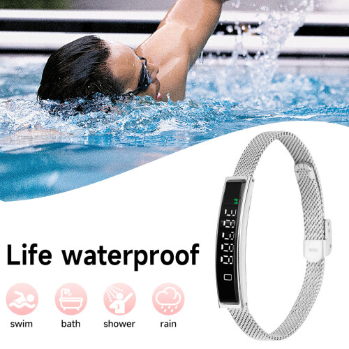 OM6626B Smart-Armband 18mAh Silber BT 5.3 OneSize 2