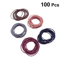 100Pcs Durable Seamless Hair Ties Elastic Ponytail Holders Hair Ropes Assorted Colors for Decoration
