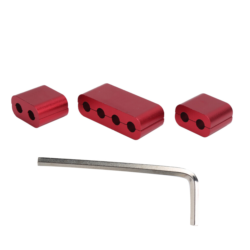 3Pcs Aluminum Alloy Spark Plug Wire Clamps For 7Mm-8Mm Ignition Cables, Red 3291391719214