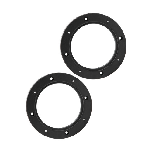 2pcs 4in Black ABS Car Audio Loud Speaker Ring Pad Universal Replacement 2