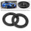 2pcs 4in Black ABS Car Audio Loud Speaker Ring Pad Universal Replacement 11