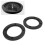 2pcs 4in Black ABS Car Audio Loud Speaker Ring Pad Universal Replacement 13