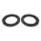 2pcs 4in Black ABS Car Audio Loud Speaker Ring Pad Universal Replacement 14