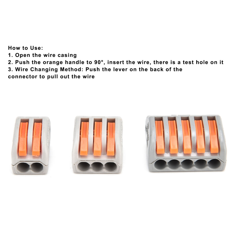 60Pcs Nylon PA Lever Nuts Connectors 4KV