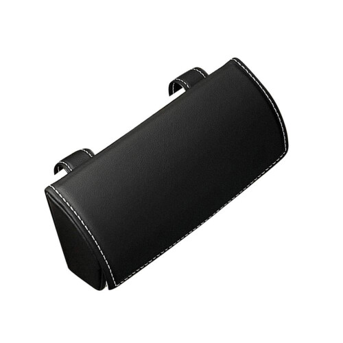Car Sun Visor Storage - Compact Eyeglasses Case for Vehicle Black One Size 1