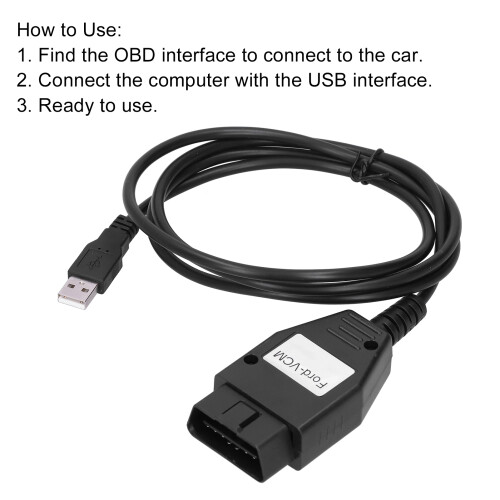 Auto Diagnostic Cable for Ford OBD2 USB Interface, Multi-Language Support 2