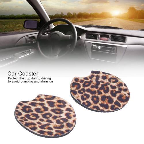 Leopardenmuster Becheruntersetzer 2er Set Auto 1