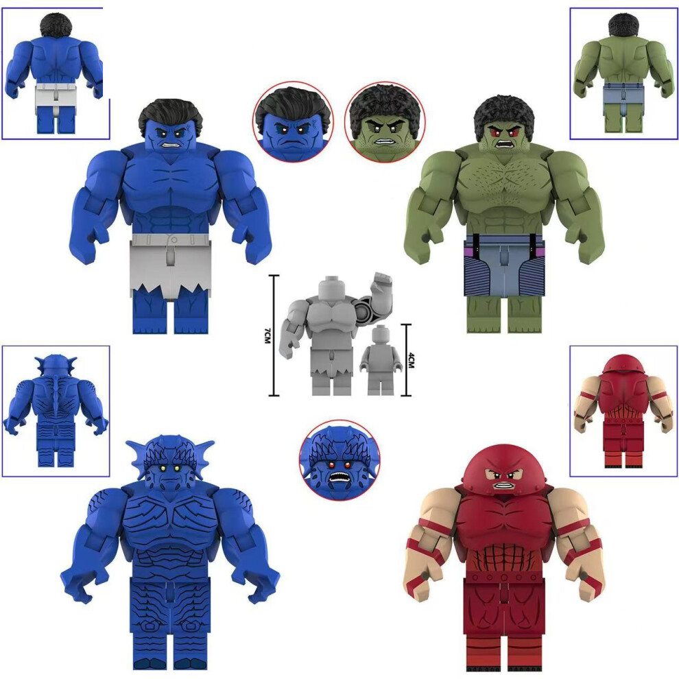 Photos - Construction Toy 4pcs Space Hulk Red Tank Atomic Bomb Mini Figures Building Blocks Toys Gift