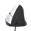Vertical Wired Ergonomic Optical Mouse, Black, 3 Keys, 1277cm 3