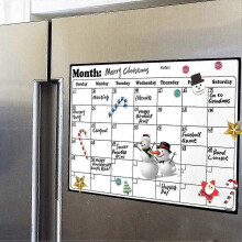 Magnetic Whiteboard Refrigerator Calendar - Meal Planning & Shopping List Whiteboard - Memo Board & Family Planning Notice Board - Weekly