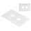 2Pcs Aluminum Grid Plate Wall Mesh Panel 48x72mm, 4mm Diameter 16