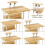Folding Desk with Wheels & Storage Shelves Foldable Computer Desk 5