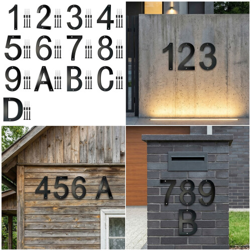 Floating House Number Address Sign Acrylic Identification-5 1