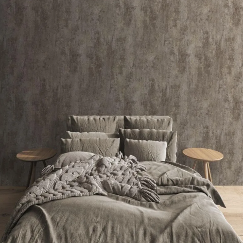 Muriva Chocolate Brown Concrete Effect Wallpaper Cove Texture 2