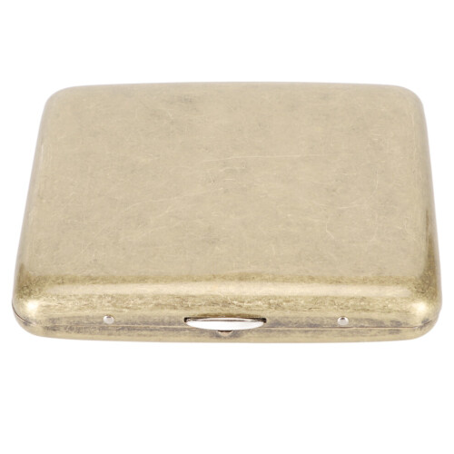 Metal Cigarette Case Box Retro Double Sided Spring Clip Open Pocket Holder for 20pcs Cigarette Flat Surface 2