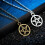 Κολιέ μενταγιόν Punk Vintage Style Pentagram για άνδρες γυναίκες γοτθικό λεπτό κόσμημα δώρο-16# 4