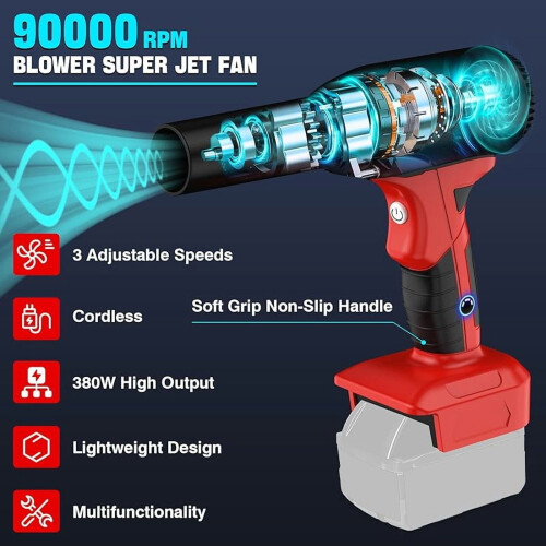 Φυσητήρας Jet Dry για Makita18V – Πίεση ανέμου 400G, 500W 2
