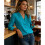 Long Sleeve V Neck Button Blouse For Womens Solid Color-White L 6