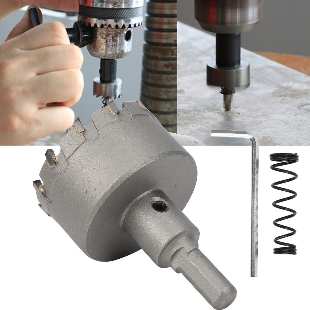 Carbide Metal Hole Saw Ï55Mm For Thick Steel Plate Reaming Industrial Tool 5091392079243