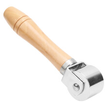 Leather Edging Roller 26mm Wooden Handle DIY Leather Craft Tool Silver