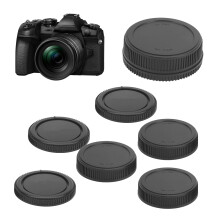 Camera Body Front Rear Lens Cover Kit for OM Mount Mirrorless Camera