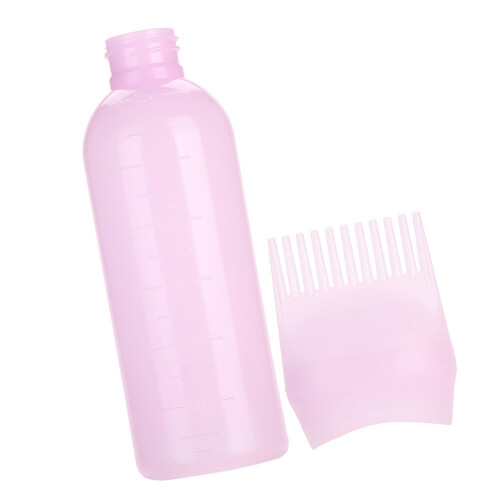 160ml Pink Hair Dye Bottle with Comb Applicator Tool 1