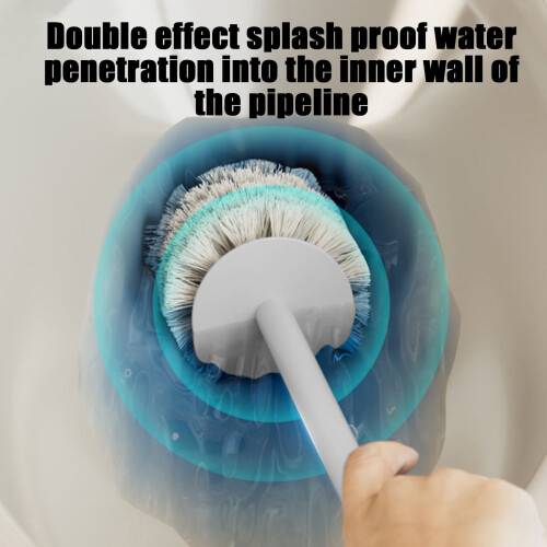 Toilet Brush with Holder and Ergonomic Long Handle 2