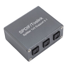 Digitaler optischer Tonverterteiler 1x3 Aluminiumlegierung für Toslink SPDIF, 40m Unterstützung